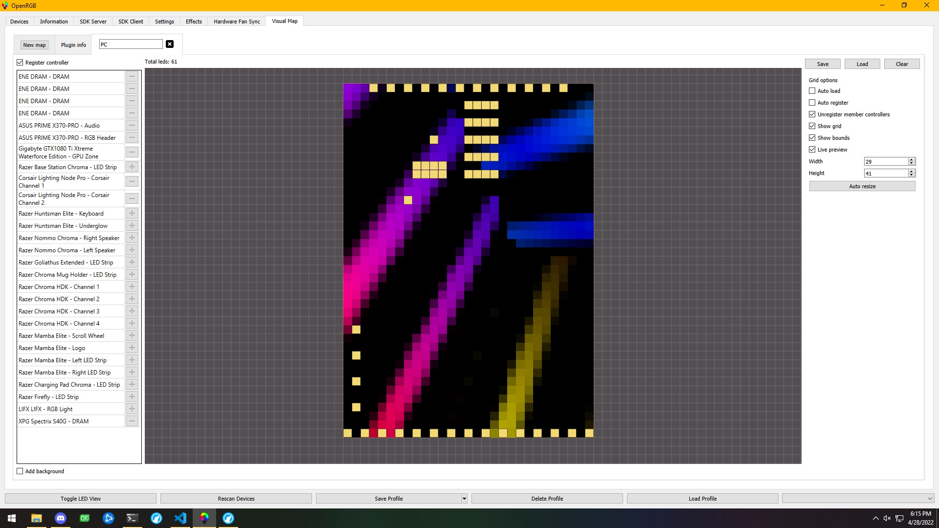 OpenRGB Visual Map Plugin